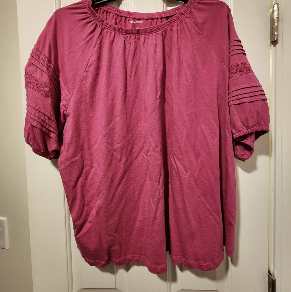 Women's plus size Denim Moves short-sleeve shirt